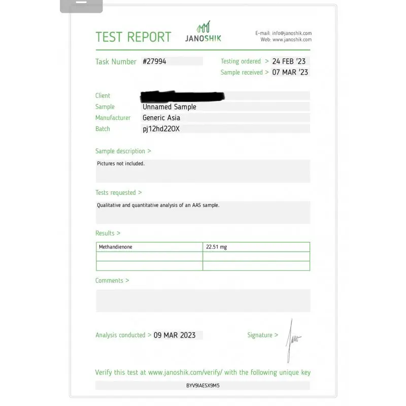 Dianabol 25 mg Lab Test Results