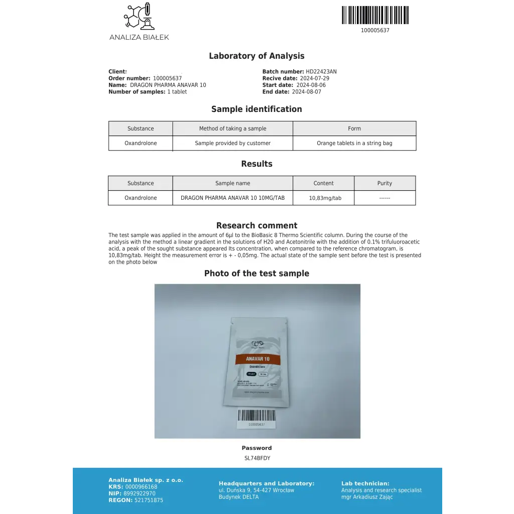 Anavar 10 (Oxandrolone)