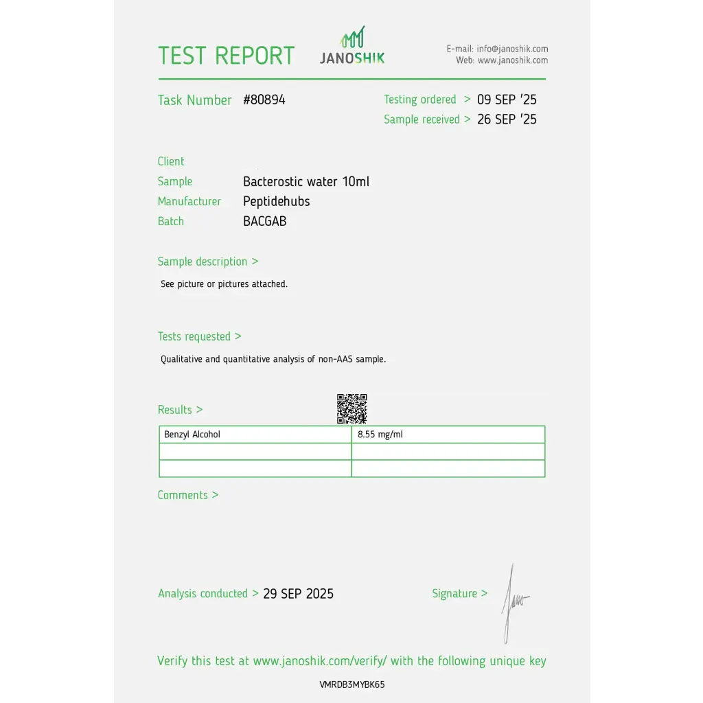 Bacteriostatic Water